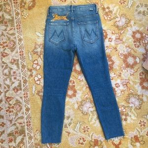 Mother Denim Leopard Skinny Jeans